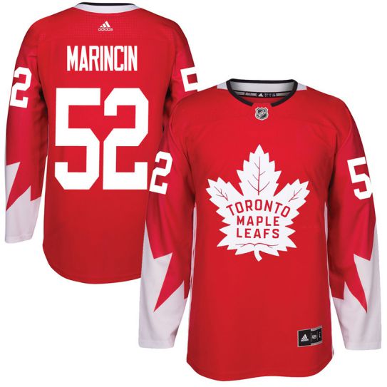 2017 NHL Toronto Maple Leafs Men #52 Martin Marincin red jersey